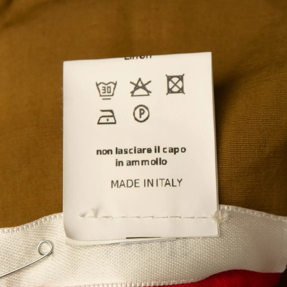 SUOLI Italy Linen Blend Pleated Front Cropped - Picture 6 of 10